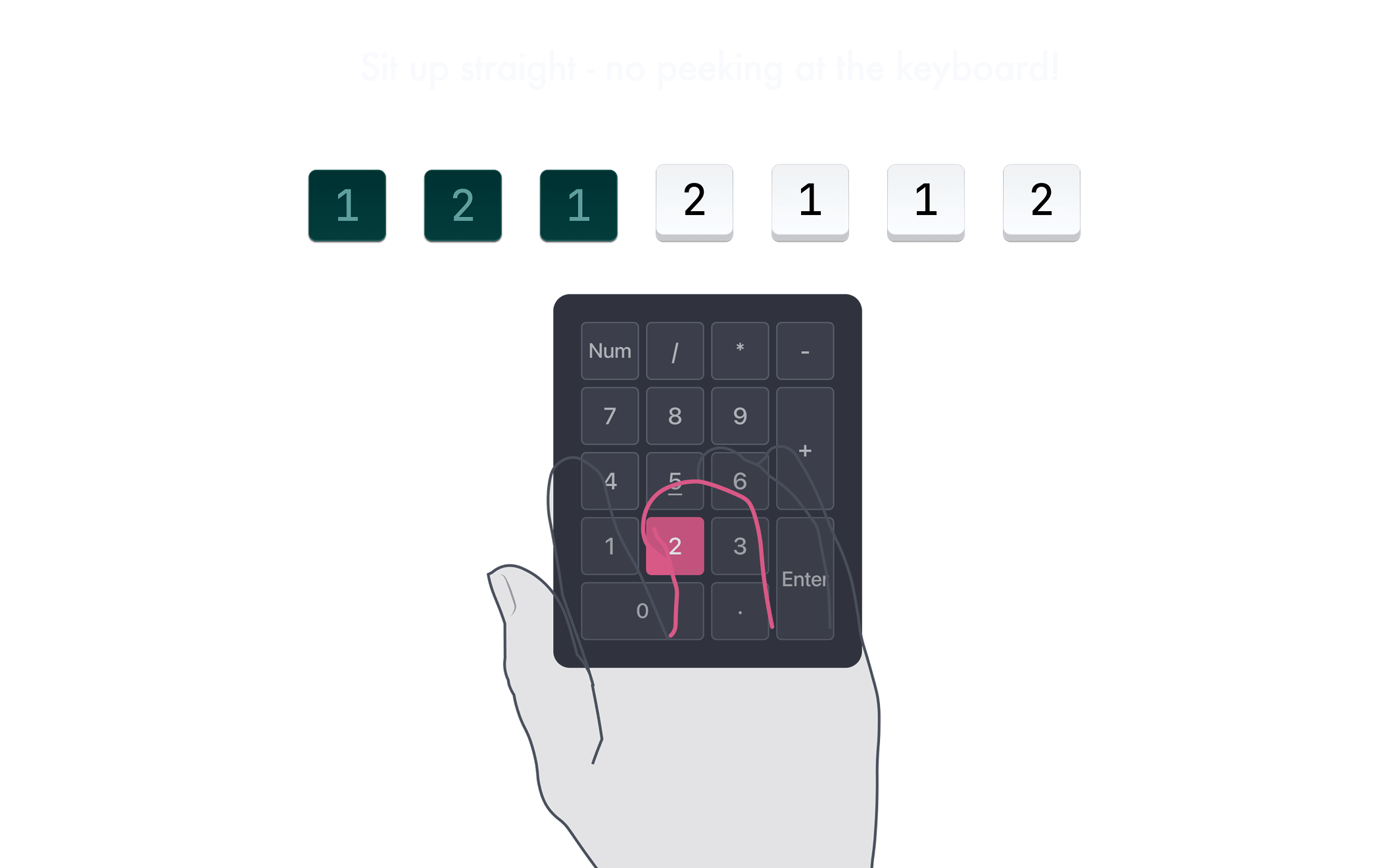 Number Pad Practice Screenshot